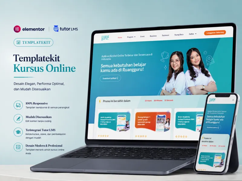 Templatekit Kursus Online (Ruang Belajar)